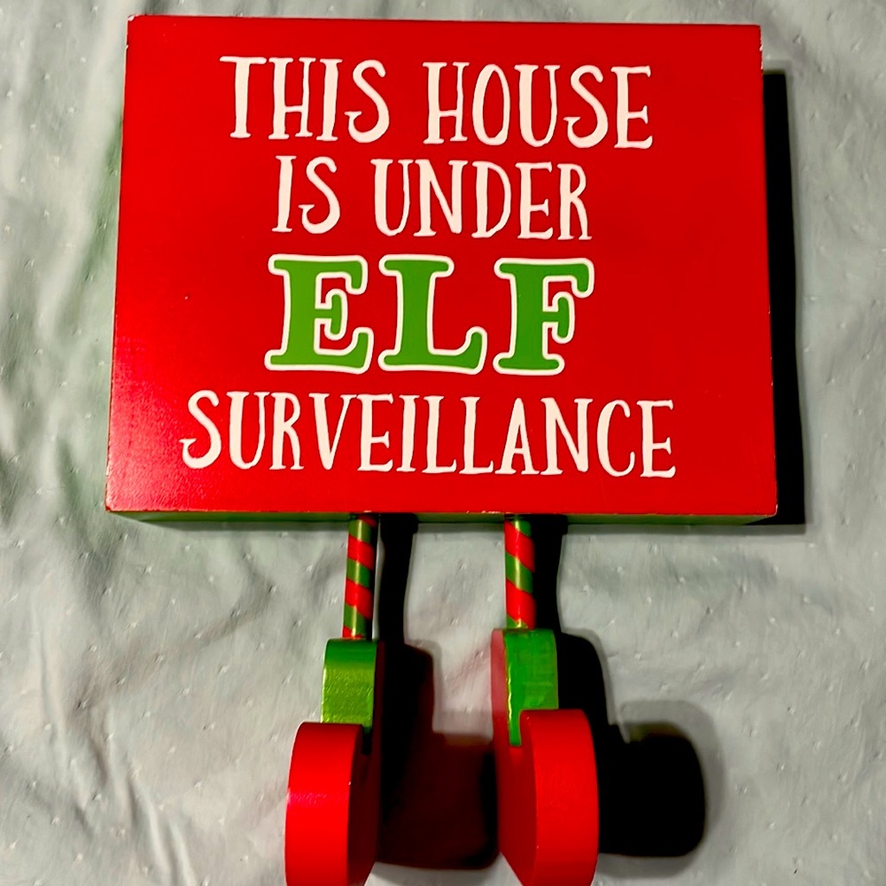 Cute Elf Christmas sign 🎅🏼